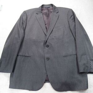 Brooks Brothers 346 Wool Blazer Mens 48R Gray‎ Striped Fitzgerald Fit 2 Button